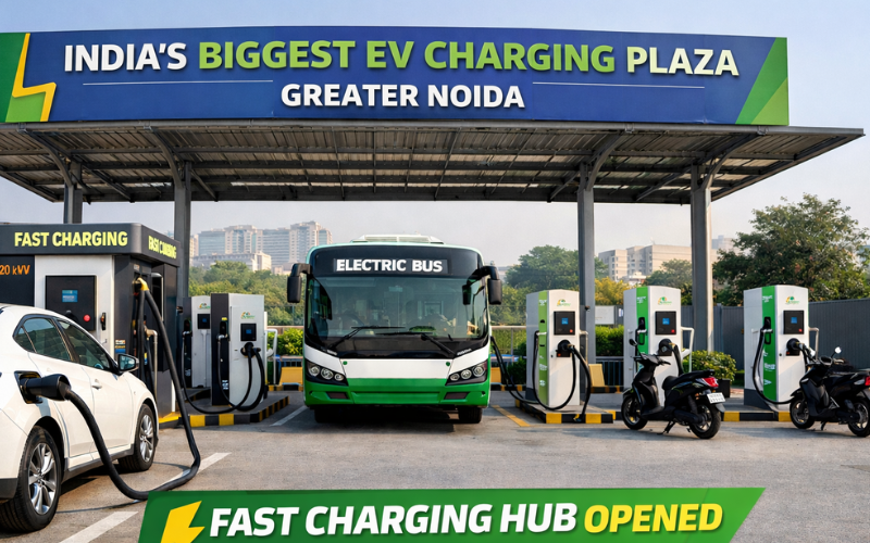 Greater Noida में खुला देश का सबसे बड़ा EV Charging Plaza, मिलेगा Ultra-Fast Charging सपोर्ट