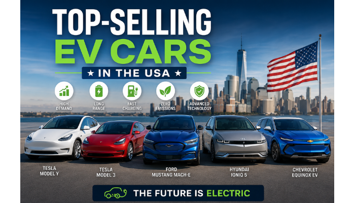 Top-Selling EV Cars in the USA: Models Dominating the Electric Vehicle Market