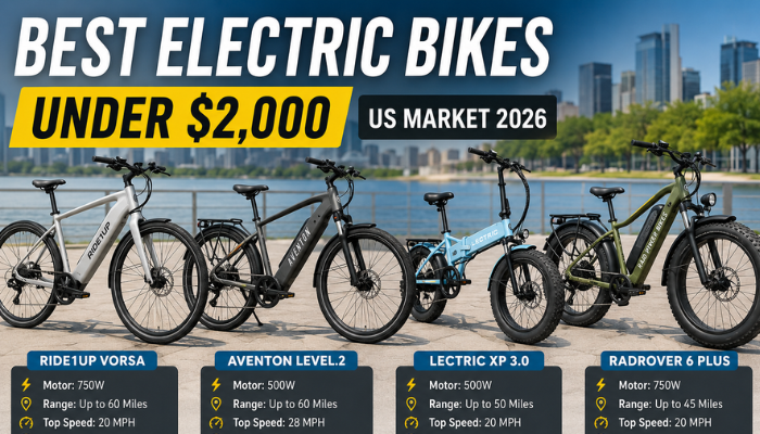 Best Electric Bikes Under $2,000 in the US Market: Top Affordable E-Bikes for 2026