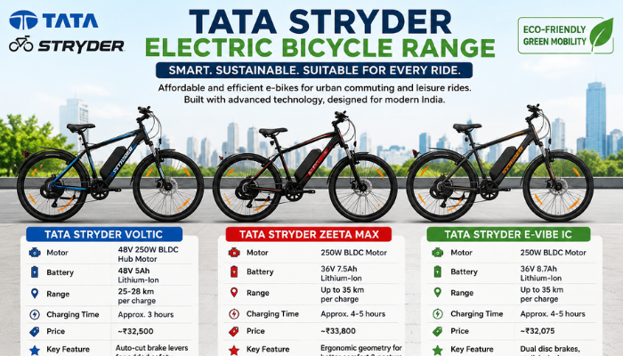 Tata Stryder Electric Bicycle Range: Affordable Urban Mobility for Daily Commutes