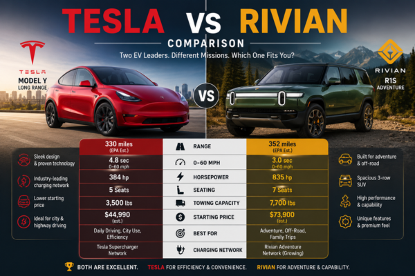 Tesla vs Rivian Comparison: Which EV Brand Is Better for American Drivers?